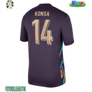 England Ezri Konsa #14 Bortatröja EM 2024 Kortärmad